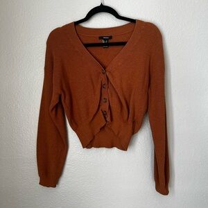 Brown Sweater Cardigan | Cozy Knit Layer | Size M